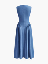 Sleeveless Panel Pleated Dress